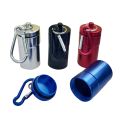 Cendrier de poche pour cigarettes 6,8×3,2 cm Cendrier portable en aluminium avec couvercle Porte-clés de voyage Cendrier de rangement 6
