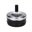 Cendrier en acier inoxydable 9 × 9,5 cm Cendrier rotatif auto-nettoyant avec couvercle Cendrier à pression rotatif pour fumer des cigarettes 360° 5