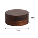 Cendrier en bois de noyer 10 × 4,5 cm avec couvercle Cendrier intérieur et extérieur en acier inoxydable Cendrier élégant pour cigarettes 4