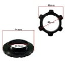 Center Lock bremsemutter 44 mm 16 riller til Center Lock system indvendig diameter 30,9 mm sort til cykler 3
