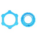 Center Lock sluitring voor remschijf TANKE blauw voor assen 9/12/15 mm met een aanhaalmoment van 40 Nm voor bevestiging aan de naaf van het wiel 1