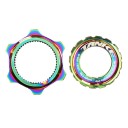 Center Lock uzáver brzdového kotúča TANKE dúhový pre osi 9/12/15 mm s utahovacím momentom 40 Nm pre uchytenie na náboj kolesa 1
