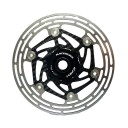 Centrummutter för skivbroms 44 mm 16 spår för Center Lock-system inre diameter 30,9 mm svart för cyklar 4