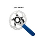 Centrummutter för skivbroms 44 mm 16 spår för Center Lock-system inre diameter 30,9 mm svart för cyklar 6