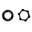 Centrummutter för skivbroms 44 mm 16 spår för Center Lock-system inre diameter 30,9 mm svart för cyklar 2