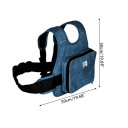 Centura de siguranță pentru copil pe motocicletă cu curea ajustabilă, buzunar de depozitare, mânere din spate, curele cu elemente reflective pentru pasageri 5