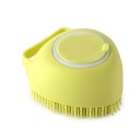 Cepillo de baño de masaje para perros y gatos, 8,5 x 5,5 cm, cepillo para peinar con dispensador de champú, cepillo para lavar el pelaje 4