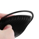 Cepillo de masaje para el cabello en la bañera 10,7 x 5 cm Cepillo negro de champú de mano Masajeador de silicona para el cuero cabelludo y la cara 3