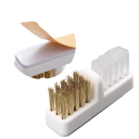 Cepillo para limpiar cabezales de pulidora de uñas 45 x 22 mm Cepillo portátil de cobre Material de alta calidad Ecológico Herramienta de limpieza para pulidoras y taladros 2