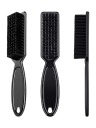 Cepillo profesional para el cabello y la barba 13,5 x 2,5 x 1,8 cm Cerdas de nylon Mango de plástico Estilizado suave Cuidado de la barba 3