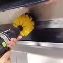 Cepillo taladro redondo de nailon de 8,8 cm con vástago de 1/4&quot; Cabezal de limpieza con cerdas duras de 3 cm Para limpiar superficies y juntas 2