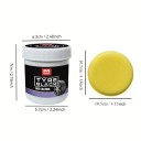 Cera hidratante para neumáticos 150 g Cera protectora contra el envejecimiento y la decoloración Restauración del color negro Con esponja para aplicación Cuidado de las ruedas 2