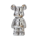 Ceramic Bear Figurine 17 x 9.5 x 6 cm Glossy Finish Decorative Figure Modern Home Decoration for Table Shelf 12