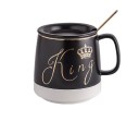 Ceramic Mug with Spoon King and Queen 2