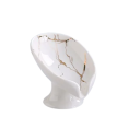 Ceramiczna mydelniczka z otworem odpływowym Elegancka mydelniczka do łazienki Otwór odpływowy wody Akcesoria łazienkowe z ceramiki 2