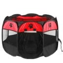 Cerc de câine și pisică pliabil cu opt laturi 73 x 73 x 43 cm Cuib portabil pentru animale de companie cu gard Cameră de naștere și articole 1