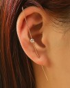 Cercei decorativi pentru femei pentru tragus în formă de ac sau inel deschis Decorat cu zirconii Metal de bijuterie Bijuterie strălucitoare 13