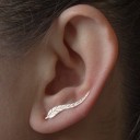 Cercei decorativi pentru femei pentru tragus în formă de ac sau inel deschis Decorat cu zirconii Metal de bijuterie Bijuterie strălucitoare 16