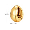 Cercei din oțel inoxidabil 1,5 x 0,78 cm Rotunzi ton auriu Cercei minimalistici din oțel chirurgical pentru purtare zilnică 2