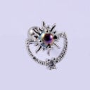 Cercei pentru femei, cu tijă și închidere cu bilă O mică bijuterie strălucitoare cu zirconii și cristale Metal de bijuterie de culoare argintie 3