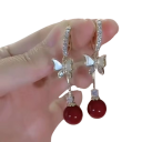 Cercei ușori din zirconiu pentru femei, design modern cu fluturi, bijuterii elegante și romantice pentru fete, doamne, petreceri și nunți 3