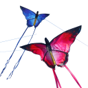 Cerf-volant coloré en forme de papillon 140 x 67 cm avec une queue de 3 m Cerf-volant léger et stable en polyester pour les enfants et les adultes, divertissement en plein air 1