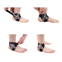 Černá ultratenká ortéza na kotník vel. S pro velikost 30–34, stabilizační popruhy s hollow ankle designem proti podvrtnutí 5