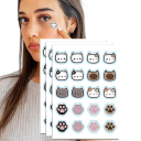 Cerotti colorati a forma di gatto per brufoli 96 pz Durata 6–10 ore Copertura correttiva per brufoli sul viso Strumento per il trucco per diverse aree 3