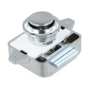 Cerradura de mobiliario con botón Push-lock para orificio de 26 mm de aleación de zinc cromada para caravana, autocaravana, barco y muebles de armarios 2