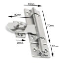 Cerradura de puerta deslizante 70 x 50 mm pestillo metálico con ojo para candado plateado para puertas, portones y armarios 3