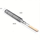 Cesta de parrilla para brochetas 49 x 5 x 4 cm Soporte de parrilla de acero inoxidable para brochetas BBQ cesta para kebab carne verduras Accesorios 2