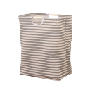Cesta de ropa plegable 40 x 27 x 53 cm Rayas horizontales Tejido impermeable Cesta de almacenaje para ropa Diseño compacto Material ligero Para el baño y el dormitorio 5