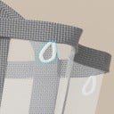 Cesta de ropa plegable de malla 37 x 35 x 22 cm cesta de almacenamiento textil colgante para ropa en el baño del hogar 5
