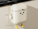 Cestino da parete design umano con coperchio ribaltabile 12 l 26 x 20 x 29,5 cm plastica bianco crema per cucina bagno 3