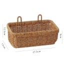 Cestino intrecciato rettangolare 9 × 27,5 × 13 × 12,5 cm imitazione PP rattan plastica marrone cestino sospeso per cucina bagno 6