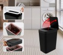 Cestino per rifiuti senza contatto con sensore 12 L, 32 x 23,5 x 15,8 cm, cestino intelligente con coperchio per bagno, cucina, ufficio 4