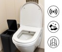 Cestino per rifiuti senza contatto con sensore 12 L, 32 x 23,5 x 15,8 cm, cestino intelligente con coperchio per bagno, cucina, ufficio 5
