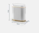 Cestino per rifiuti senza contatto IPX5 impermeabile 7 l cestino bianco con sensore per bagno camera da letto ufficio 4