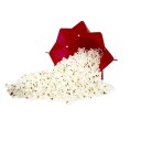 Cestino pieghevole in silicone per popcorn 17 x 9,5 cm silicone rosso adatto per microonde per preparare popcorn 4