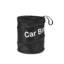 Cestino pieghevole per auto con manico da appendere 20 x 16 cm organizzatore in tessuto nero per interni auto 1