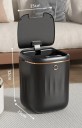 Cestino senza contatto 20 l IPX5 impermeabile con coperchio automatico e ricarica USB-C per bagno, camera da letto, ufficio 3