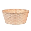 Cesto de Bambu Redondo 18 × 7 cm Cesto de Armazenamento Natural para Pão, Frutas, Servir e Decoração de Cozinha e Lar 1