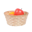 Cesto de Bambu Redondo 18 × 7 cm Cesto de Armazenamento Natural para Pão, Frutas, Servir e Decoração de Cozinha e Lar 5