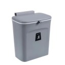 Cesto de basura colgante sin contacto de 9 l con tapa abatible para cocina, baño, hogar y oficina 2