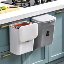 Cesto de basura colgante sin contacto de 9 l con tapa abatible para cocina, baño, hogar y oficina 5