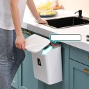 Cesto de basura colgante sin contacto de 9 l con tapa abatible para cocina, baño, hogar y oficina 6