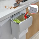 Cesto de basura colgante sin contacto de 9 l con tapa abatible para cocina, baño, hogar y oficina 8