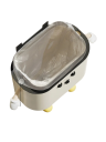 Cesto de basura de pared diseño humanoide tapa abatible 9 l 26 x 20 x 25,5 cm plástico blanco crema para cocina baño 2