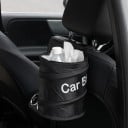 Cesto de basura plegable para automóvil con gancho colgante 20 x 16 cm organizador textil negro para el interior del vehículo 3