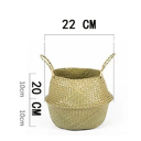 Cesto de vime de erva-marinha 24 x 27 cm Cesto suspenso natural com alças Cesto de armazenamento para parede Decoração de interiores Estilo 4